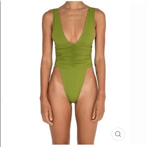 RIOT SWIM GREEN ONE PIECE